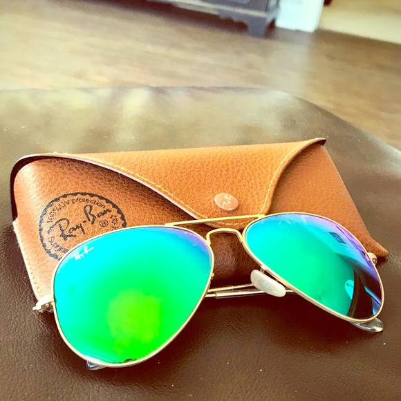 Ray Ban Accessories - Ray Ban Aviators - Gold frames/Green flash lenses